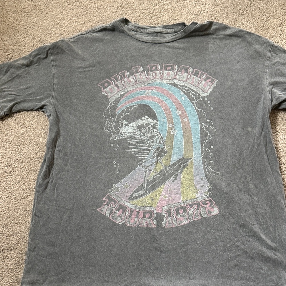 Billabong Vintage Surf Graphic Tee - Gray